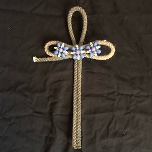 Cowgirl In Twine’d Western Real Lariat Rope Cross